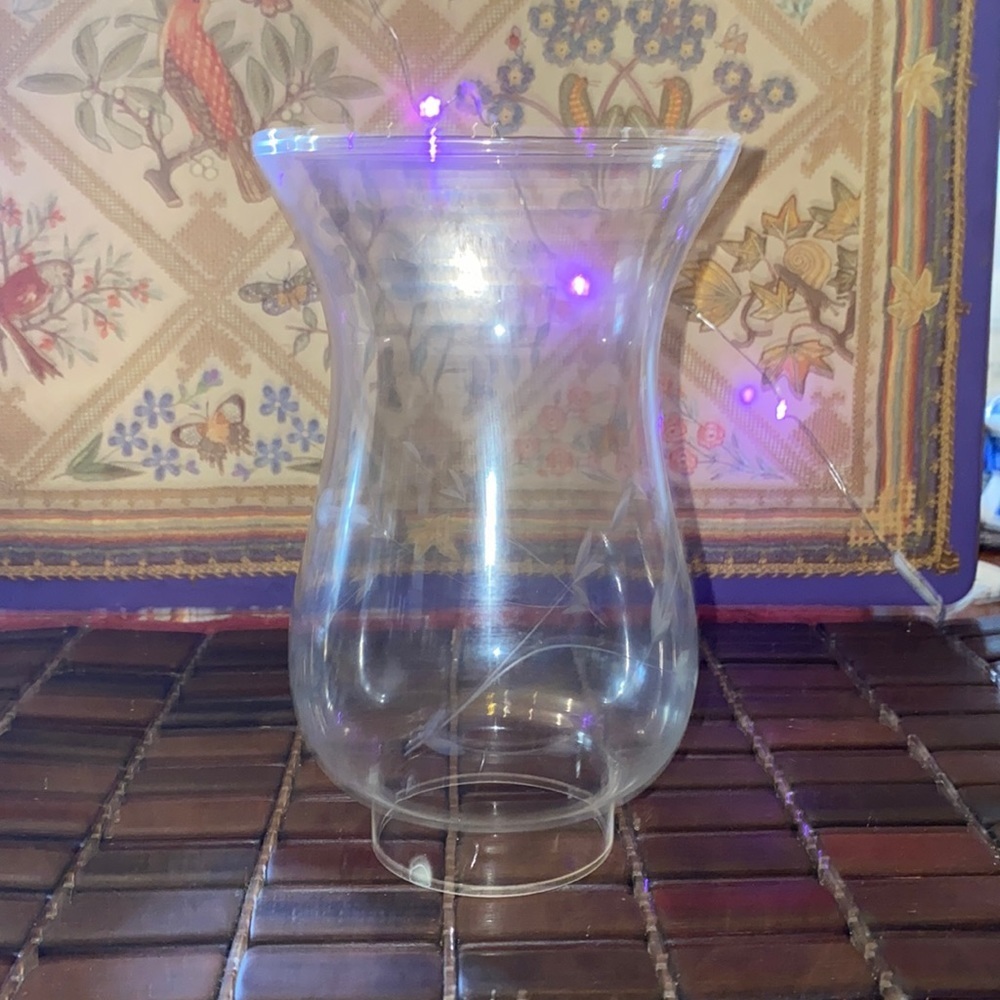 Princess House Heritage Hurricane Candle Holder Lamp Shade Chimney Replacement